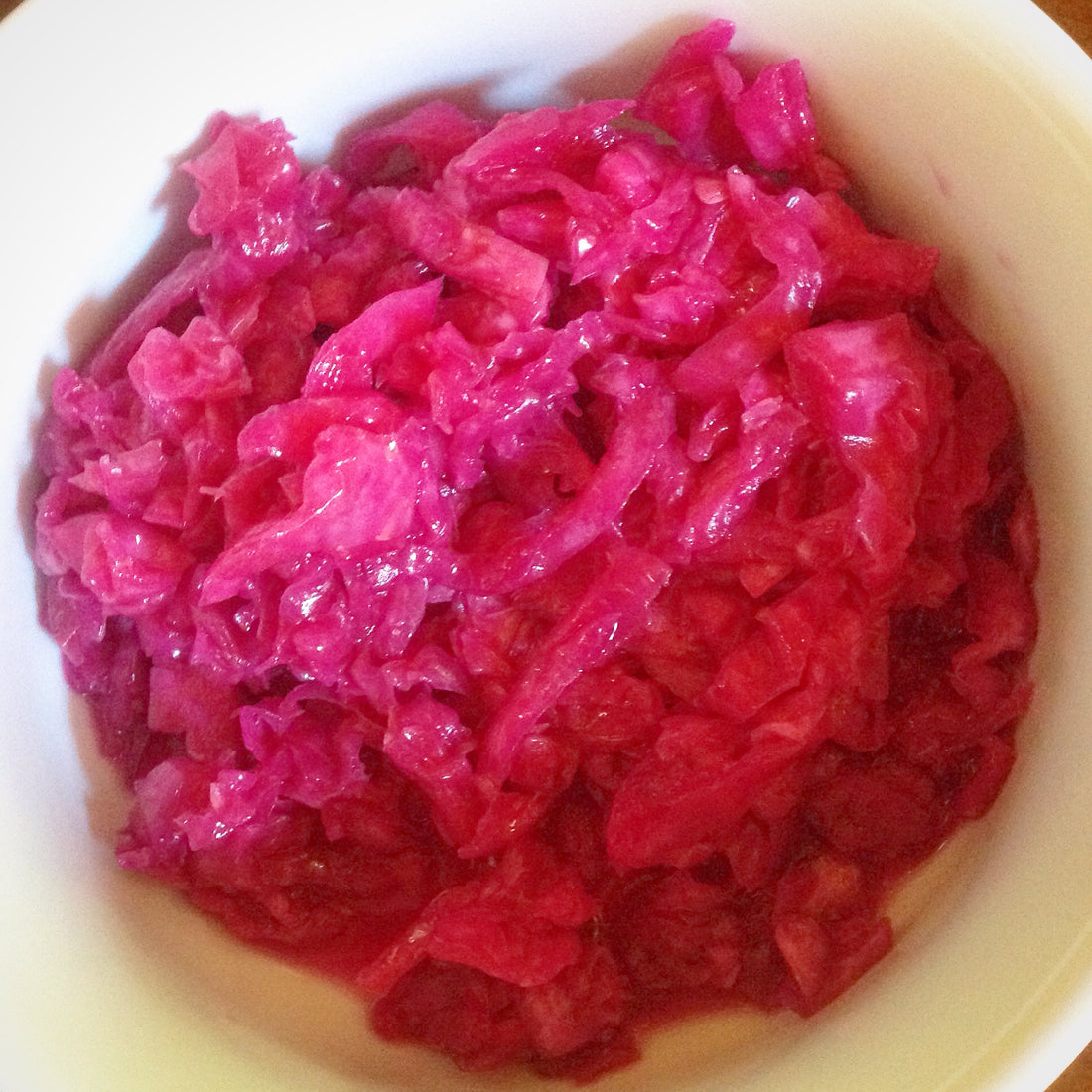 Homemade Red Cabbage Saurkraut made with Tuber Tonic